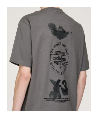 Y-3 Graphic Short Sleeve T-shirt In Gray