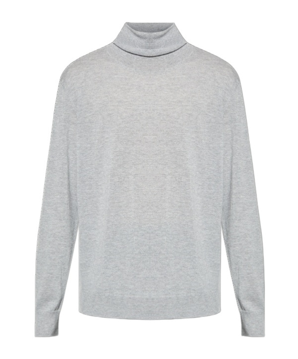 Eleventy Turtleneck Wool Jumper In Gray