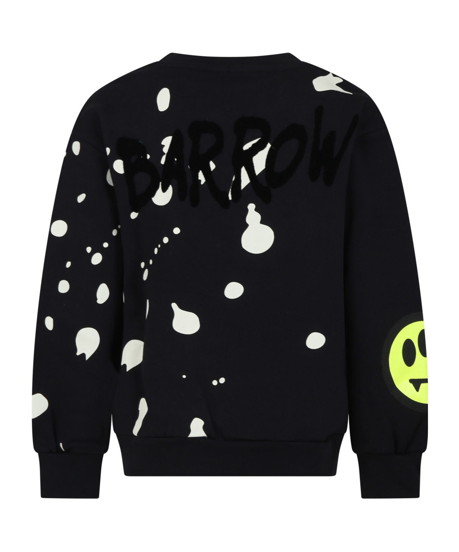 Barrow Paint Splatter-print Sweatshirt In Black