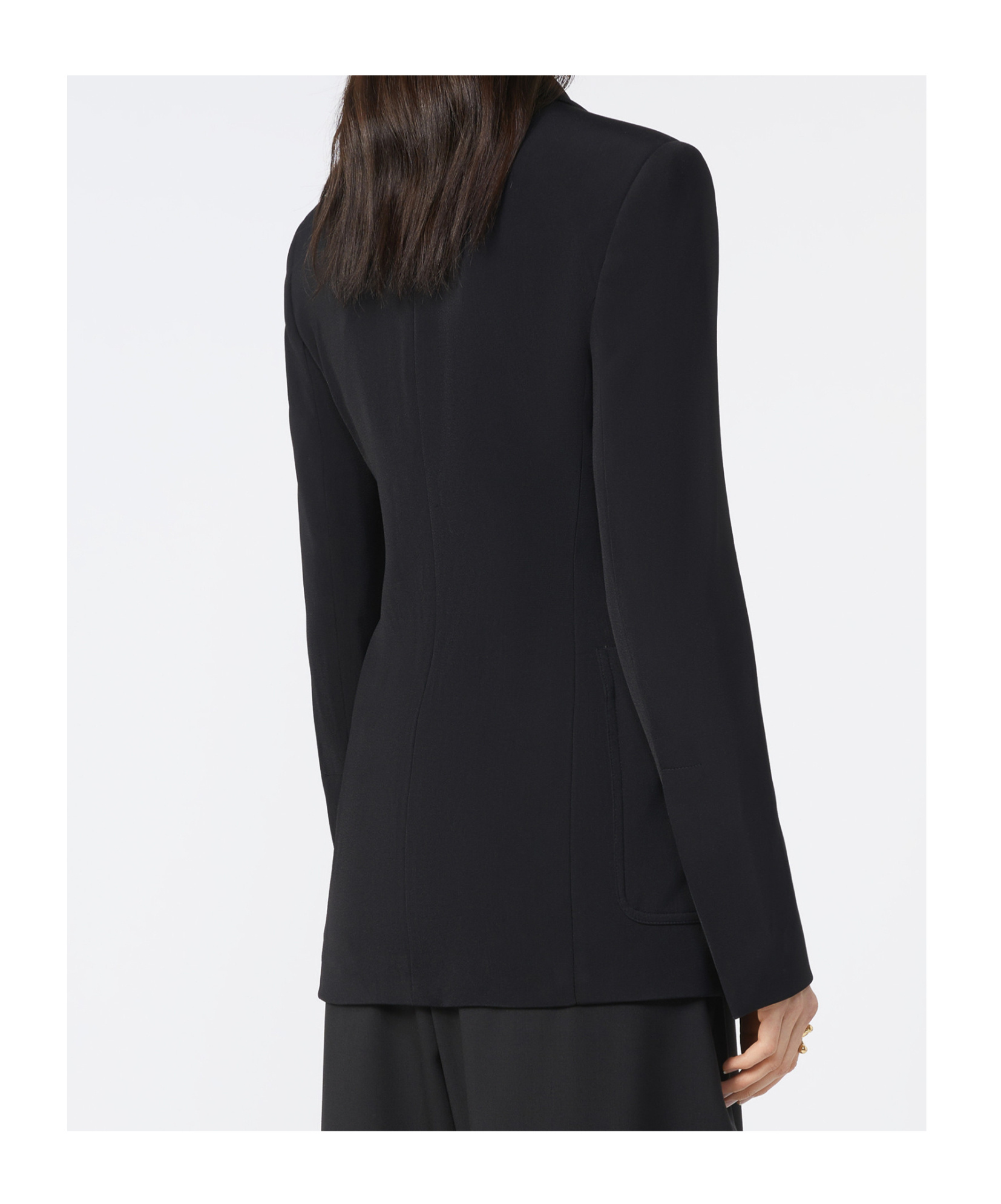 Sportmax Tailored Blazer With Notched Lapel And Metallic Buttons In Blue