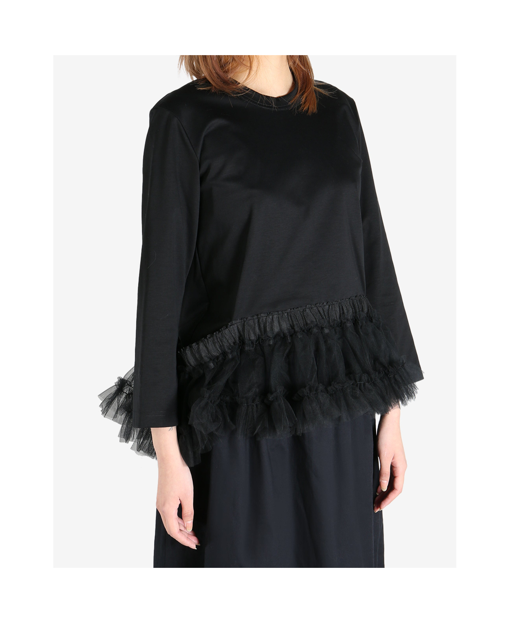 COMME DES GARÇONS WAIST TULLE LONG-SLEEVED T-SHIRT