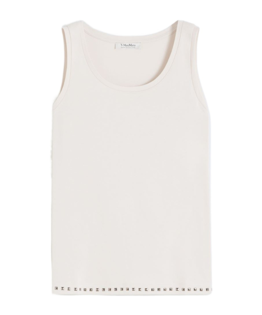 Max Mara Sleeveless Vest Top In Sand