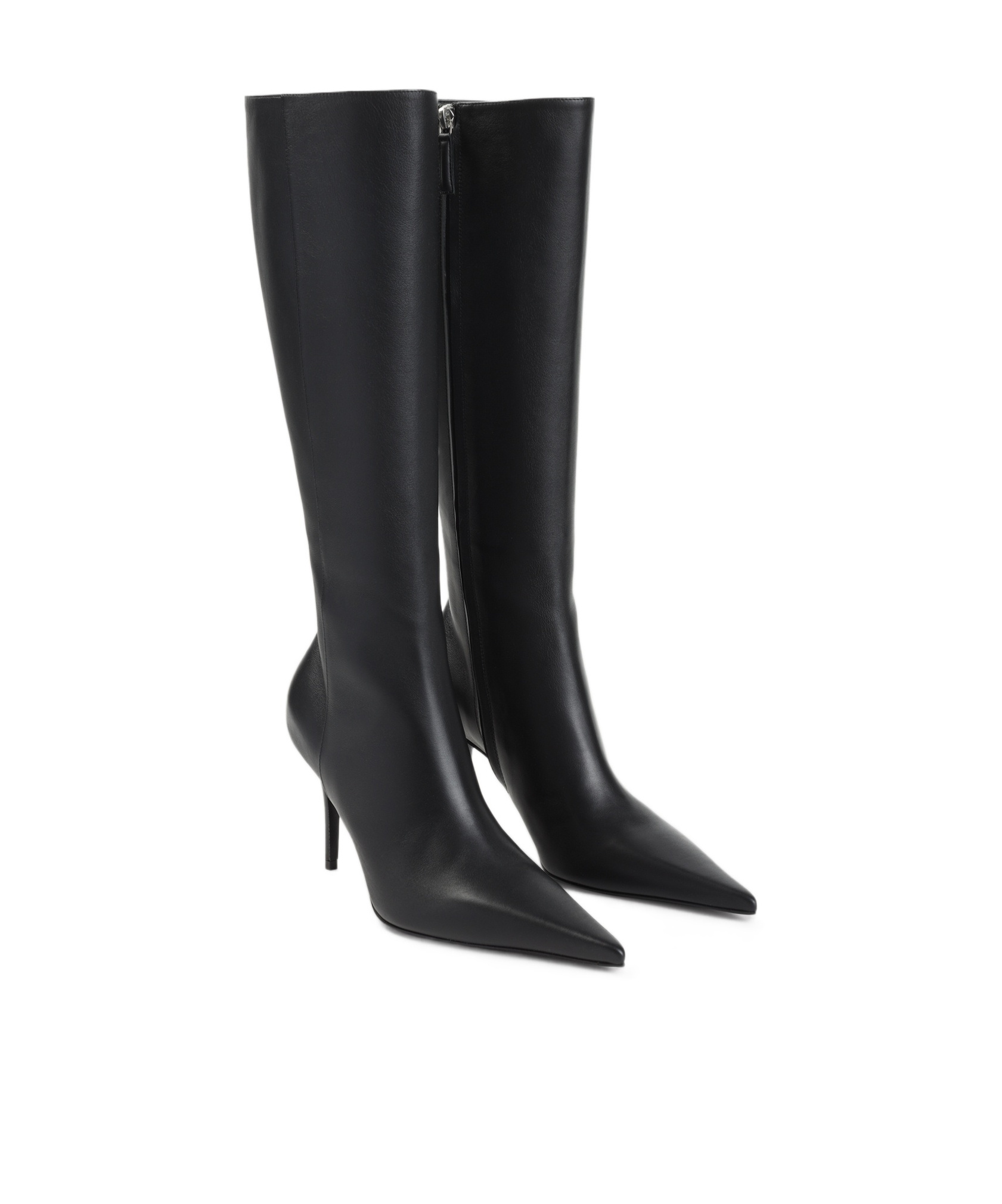 Amina Muaddi Barbara 90 Mid-calf Boots In Black