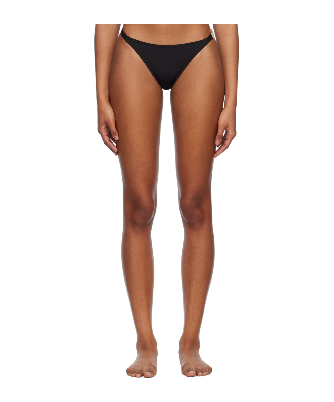 Moschino Logo Bikini Swimsuit In Brown