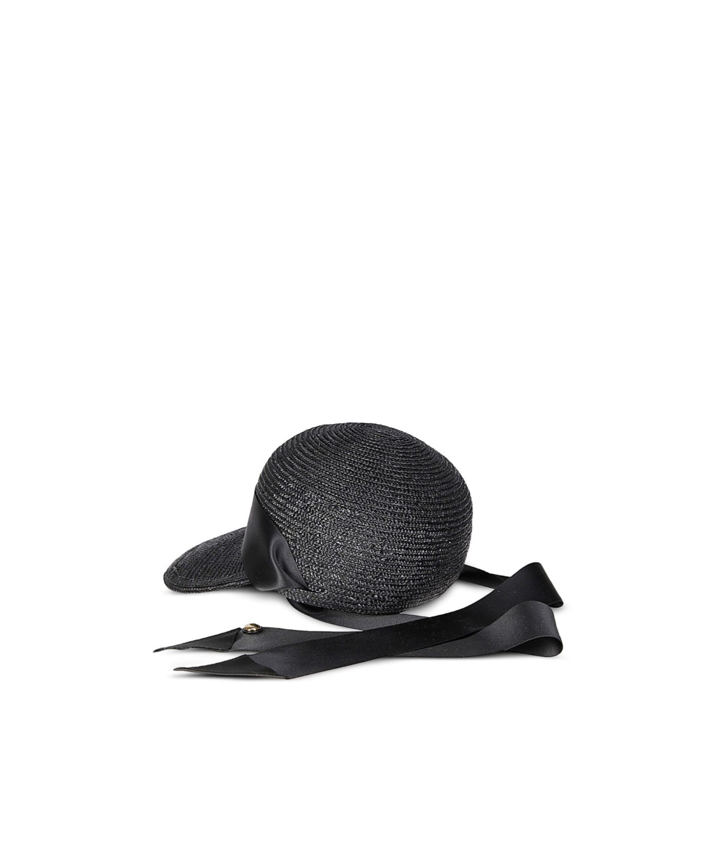 Shop Sacai Wide Ribbon Hat In Black