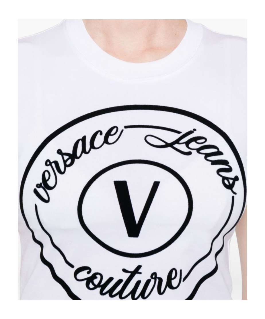 Versace Jeans Circular Logo-plaque T-shirt In White