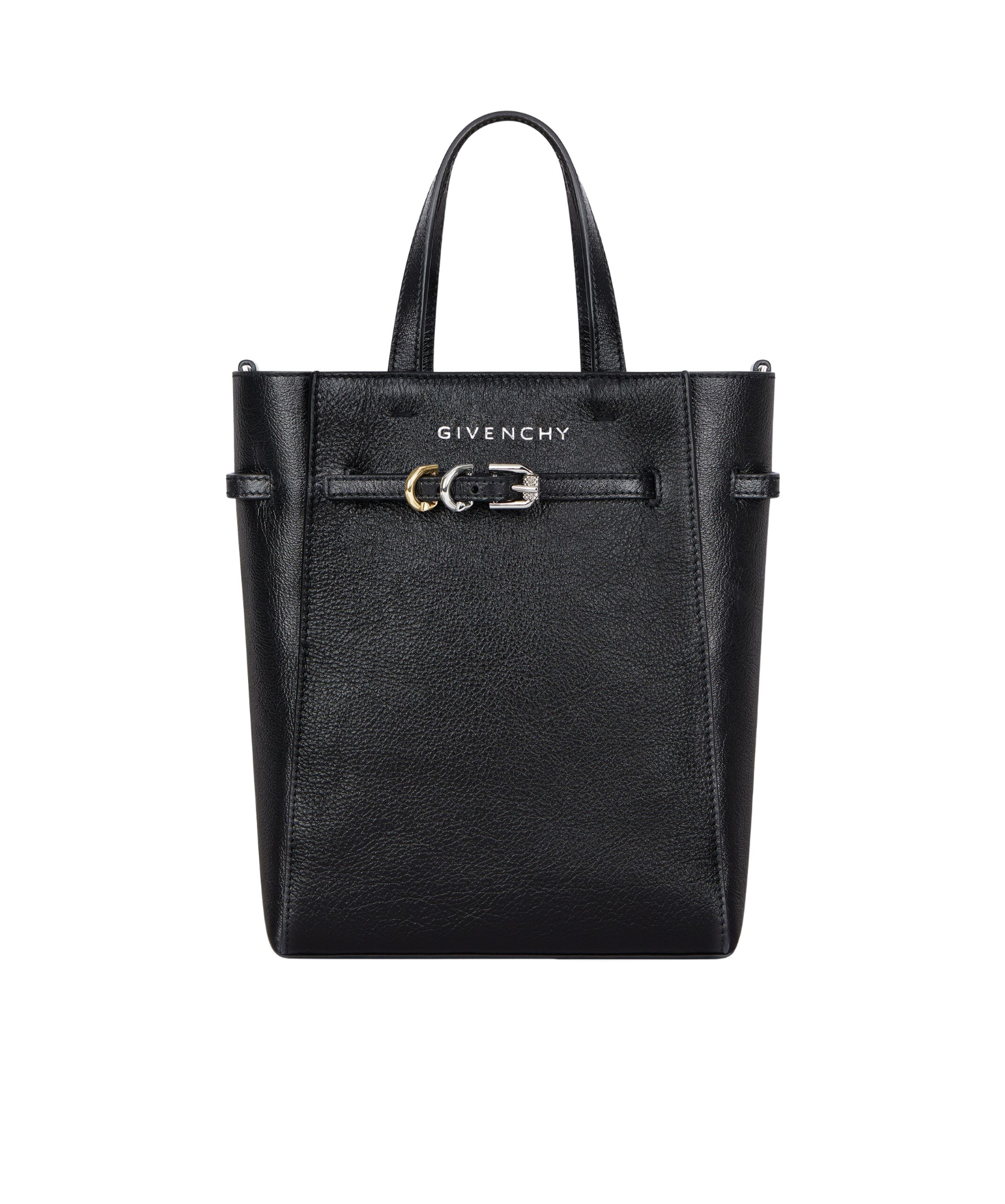 Givenchy Mini Voyou Grained Leather Tote Bag In Black