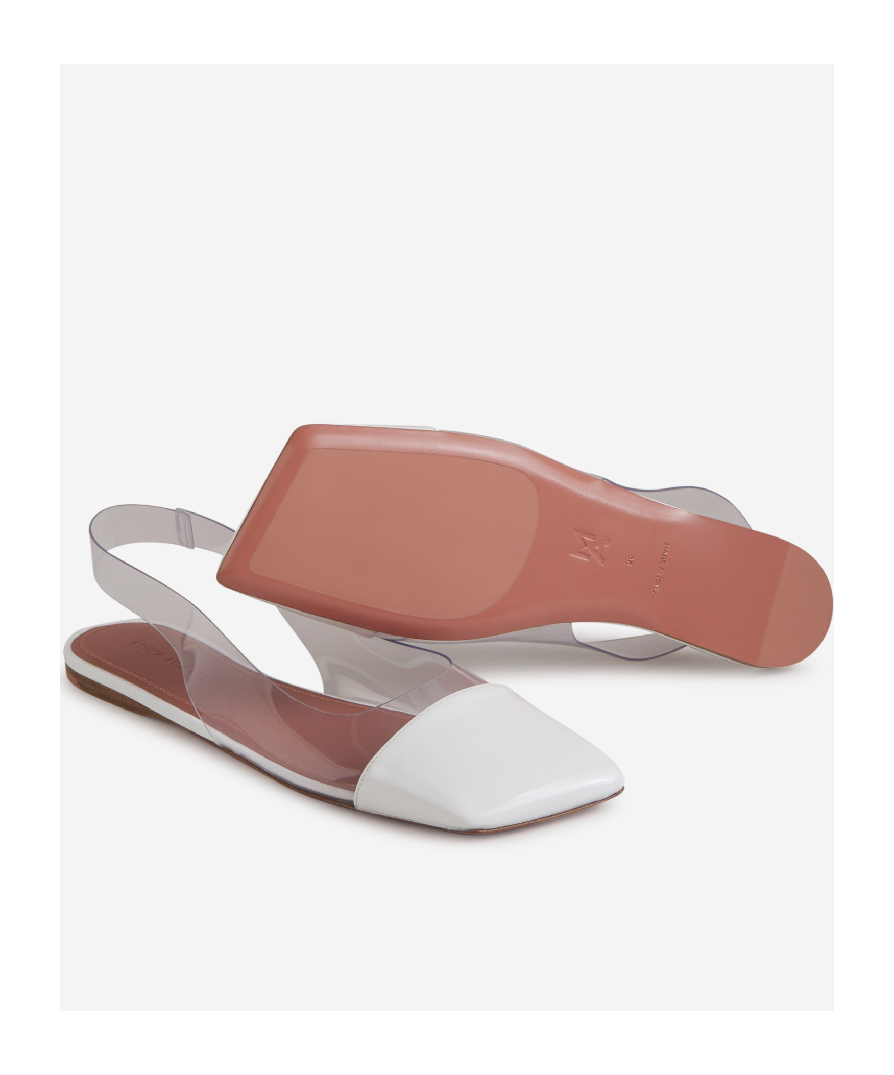 AMINA MUADDI HALF-HEELED FLAT SANDALS