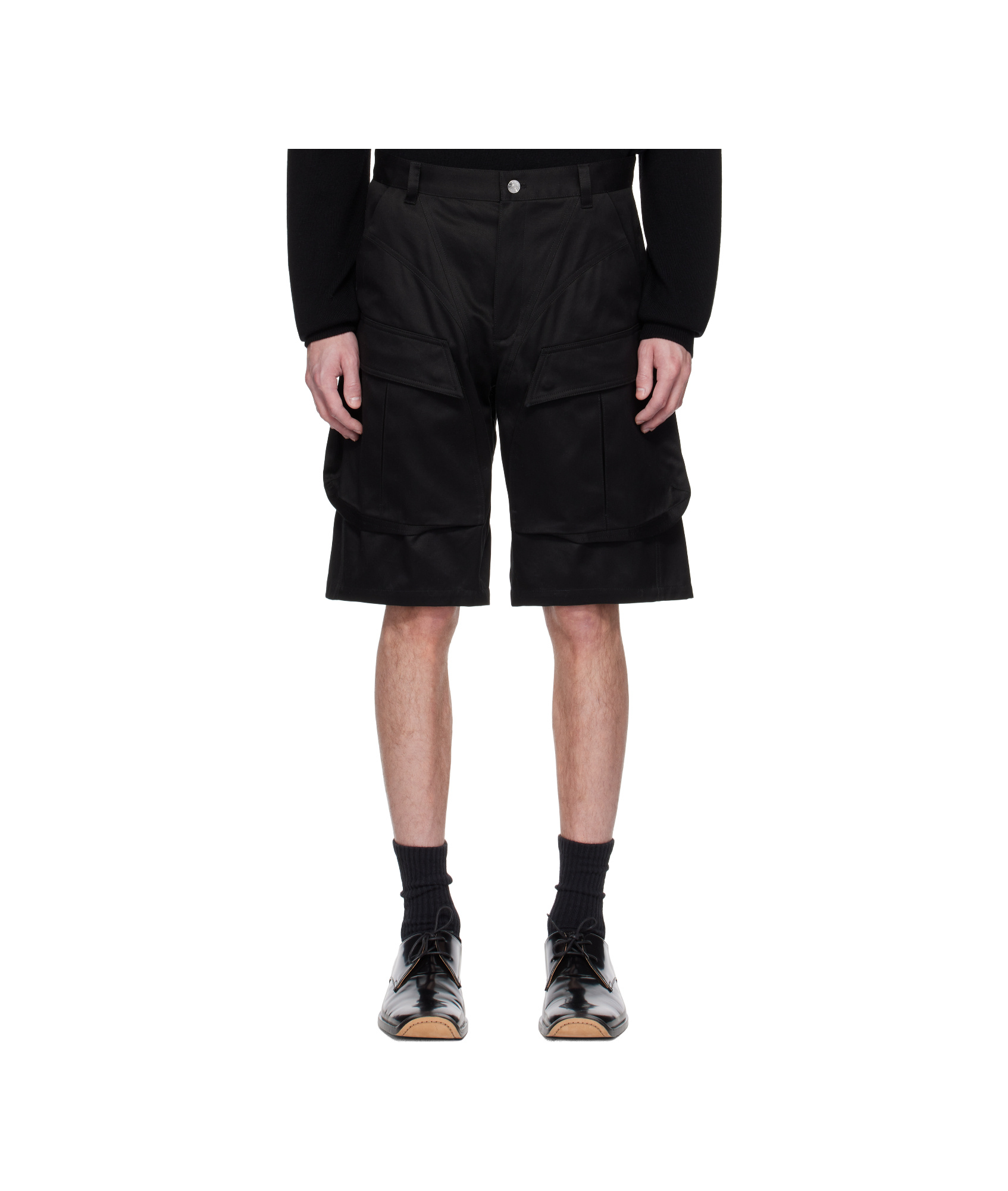Mugler Cargo Shorts In Black