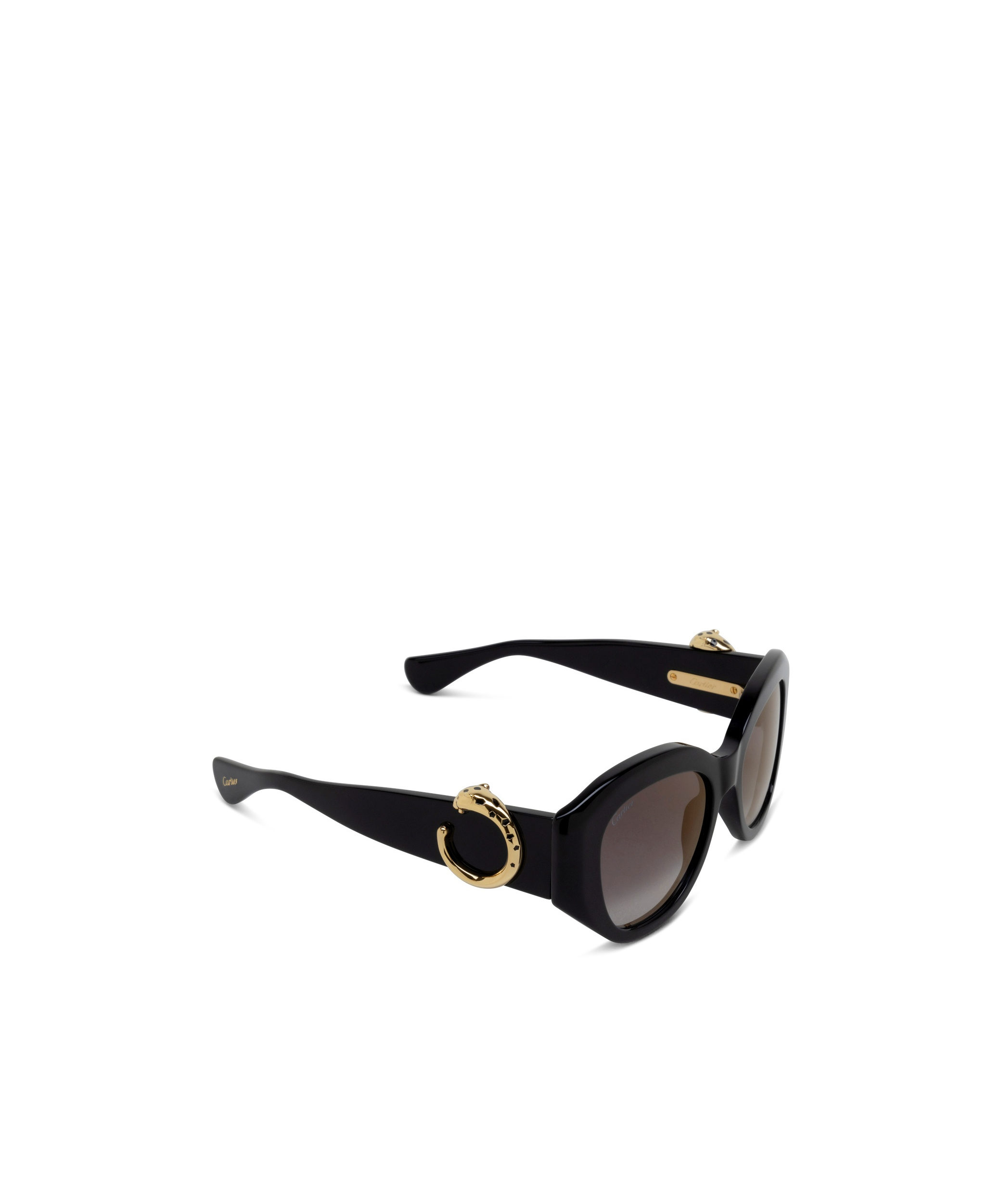 Cartier Panthere Square Frame Sunglasses In Black