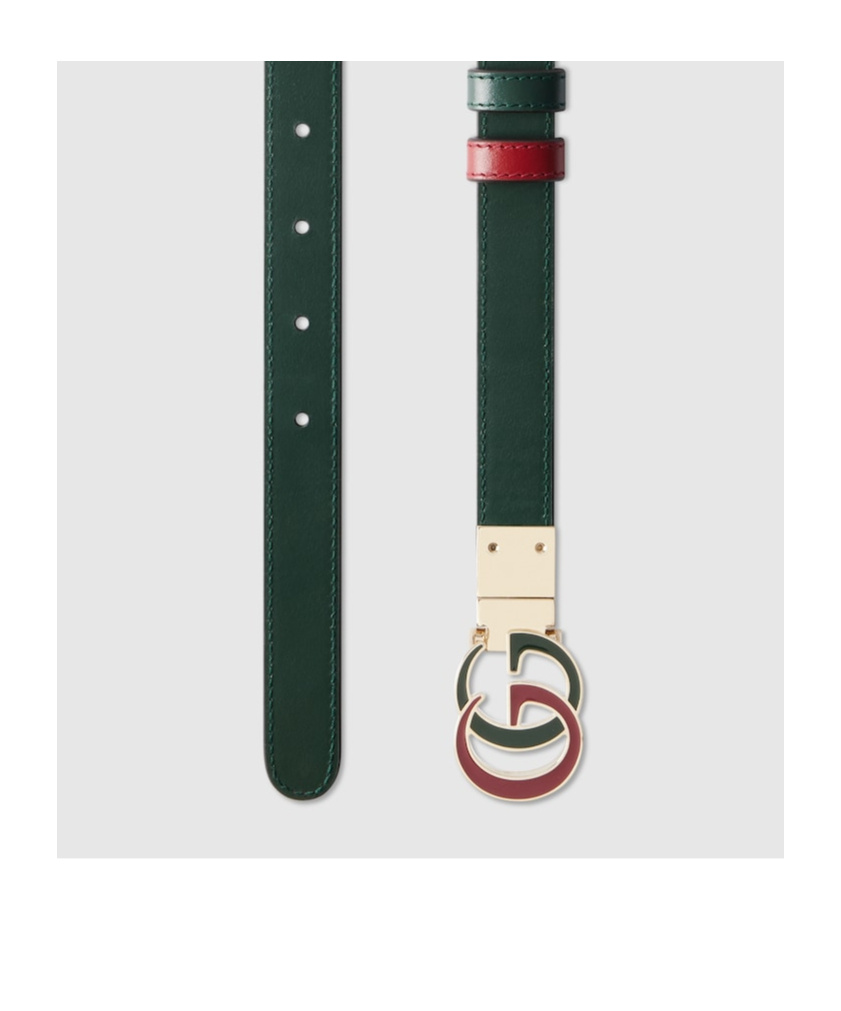 Gucci Logo Plaque Reversible Belt In Red