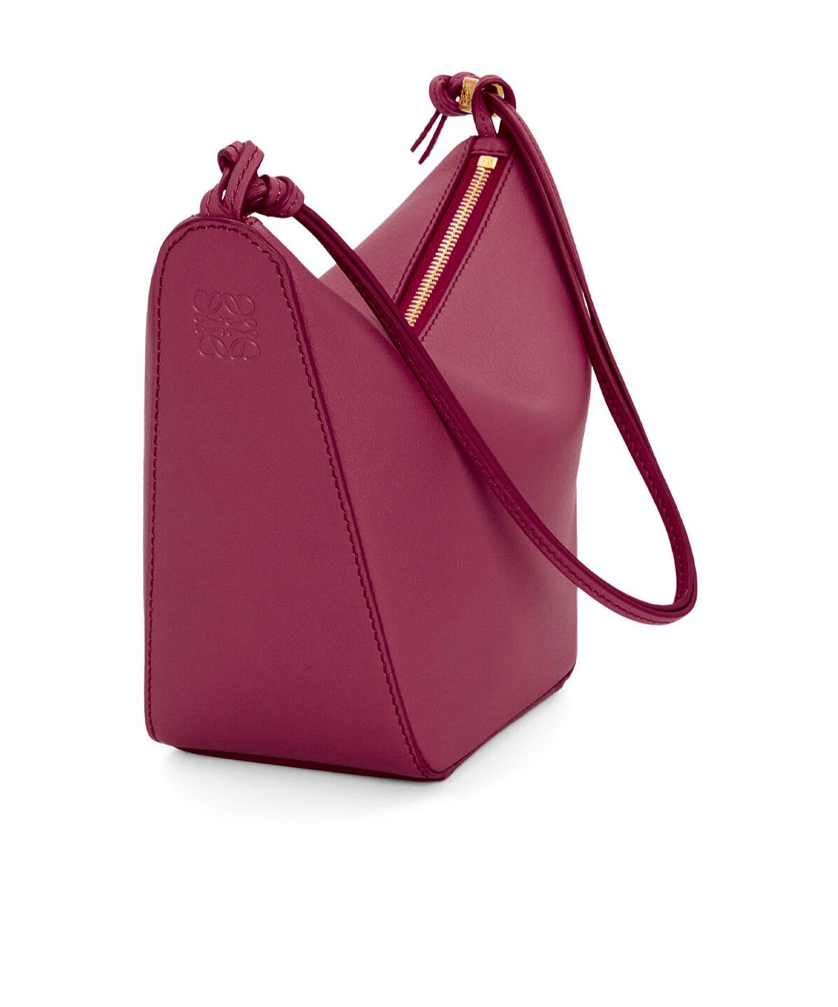 Loewe Hammock Drawstring Small Leather Shoulder Bag In Red
