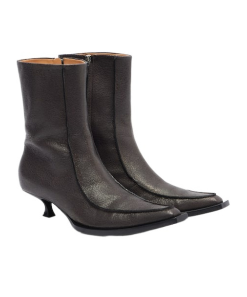 Calvin Klein Jodi Leather Ankle Boots In Black