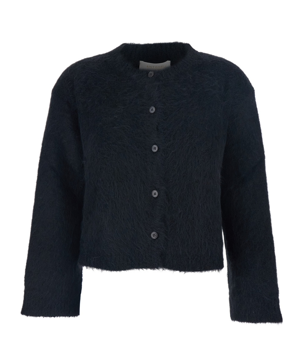 Antonelli Round-neck Long-sleeve Knitted Sweater In Multi