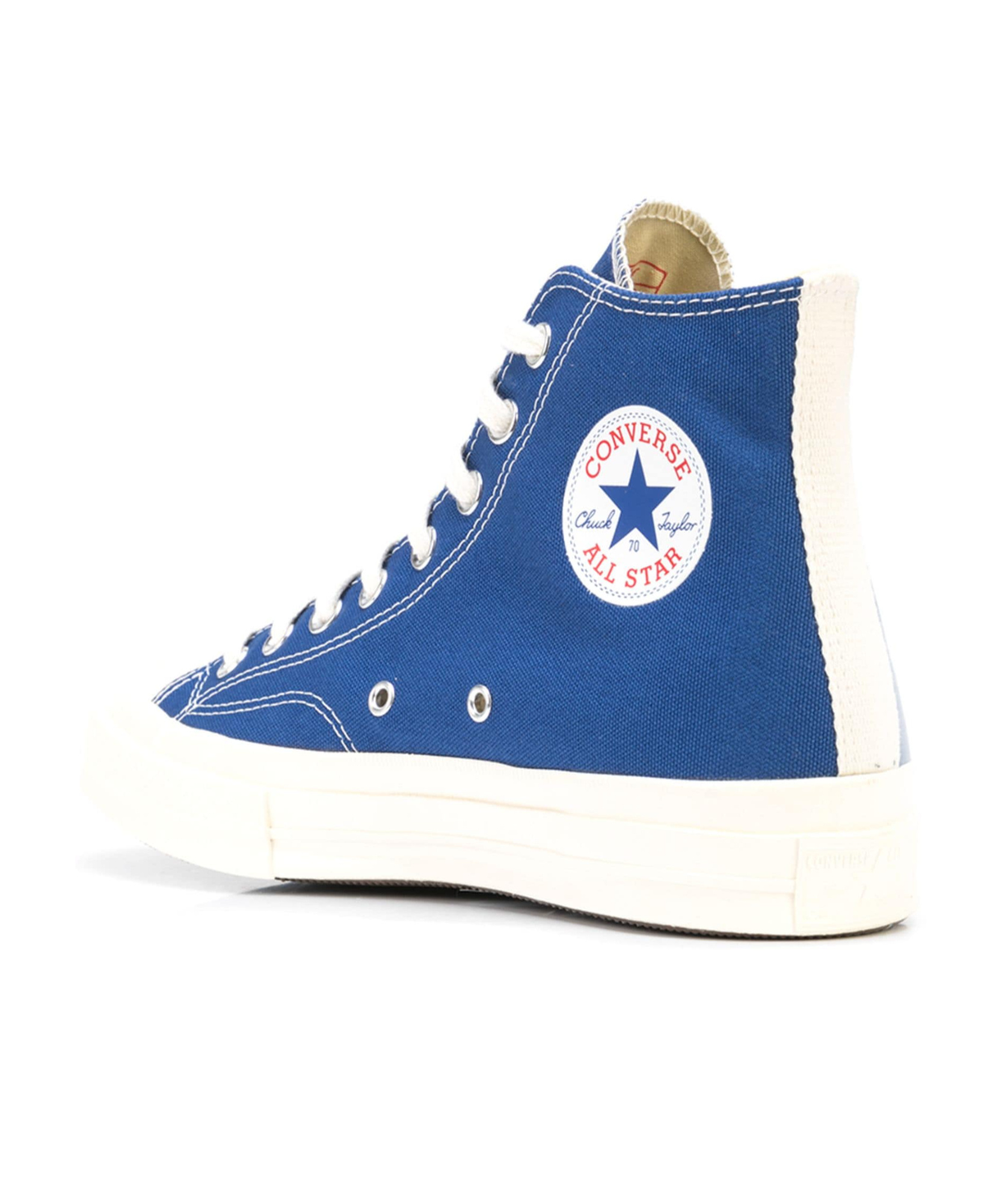 Shop Comme Des Garçons Play X Converse Round-head High-top Casual Shoes In Blue