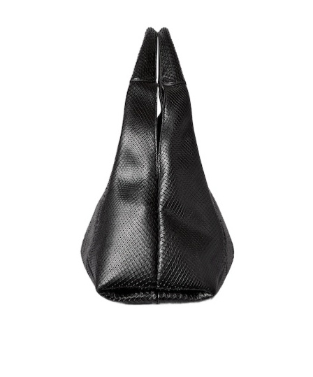 Gucci Softbit Python Maxi Shoulder Bag In Black