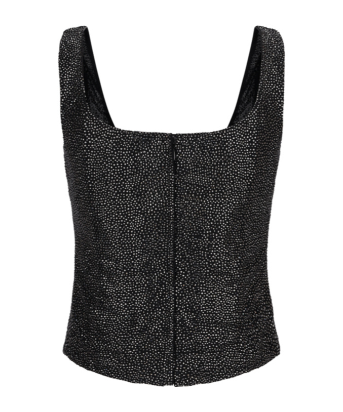 Giuseppe Di Morabito Embellished Square-neck Top In Black