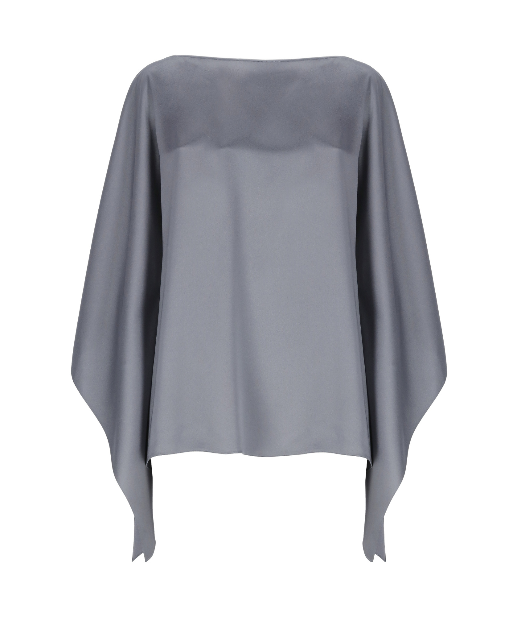 Lanvin Grey Dramatic Batwing Sleeve Blouse In Gray