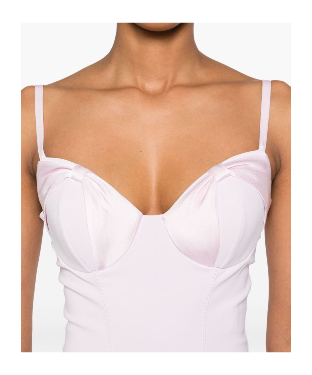 Elisabetta Franchi Fitted Midi Dress In White