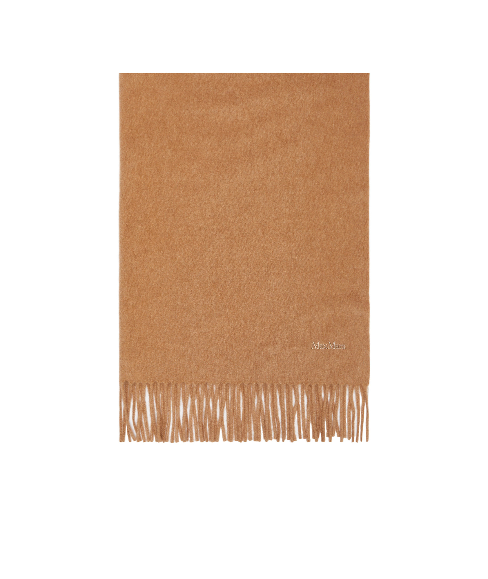 Max Mara Camel Logo Stole In Brown