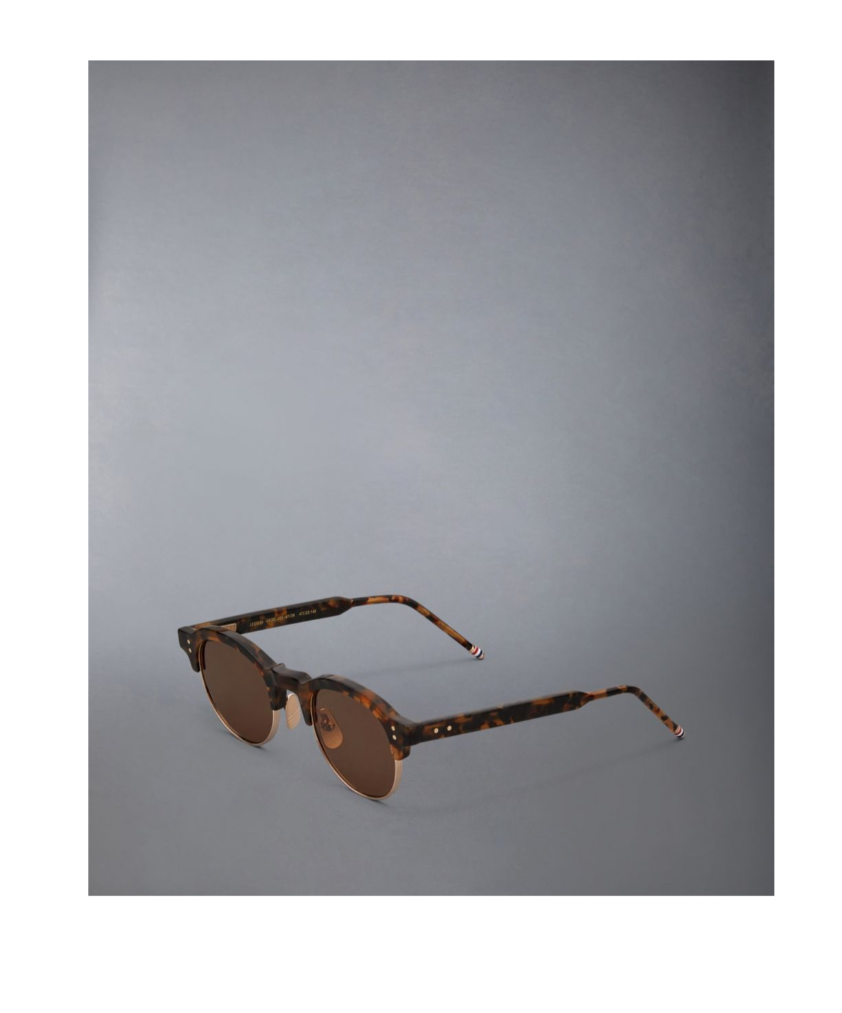 Thom Browne Tortoiseshell Oval-frame Sunglasses In Brown