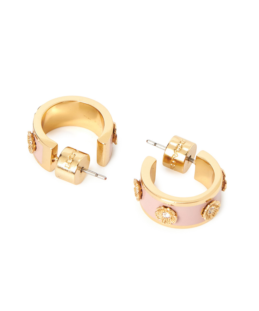 COACH TEA ROSE EARRINGS