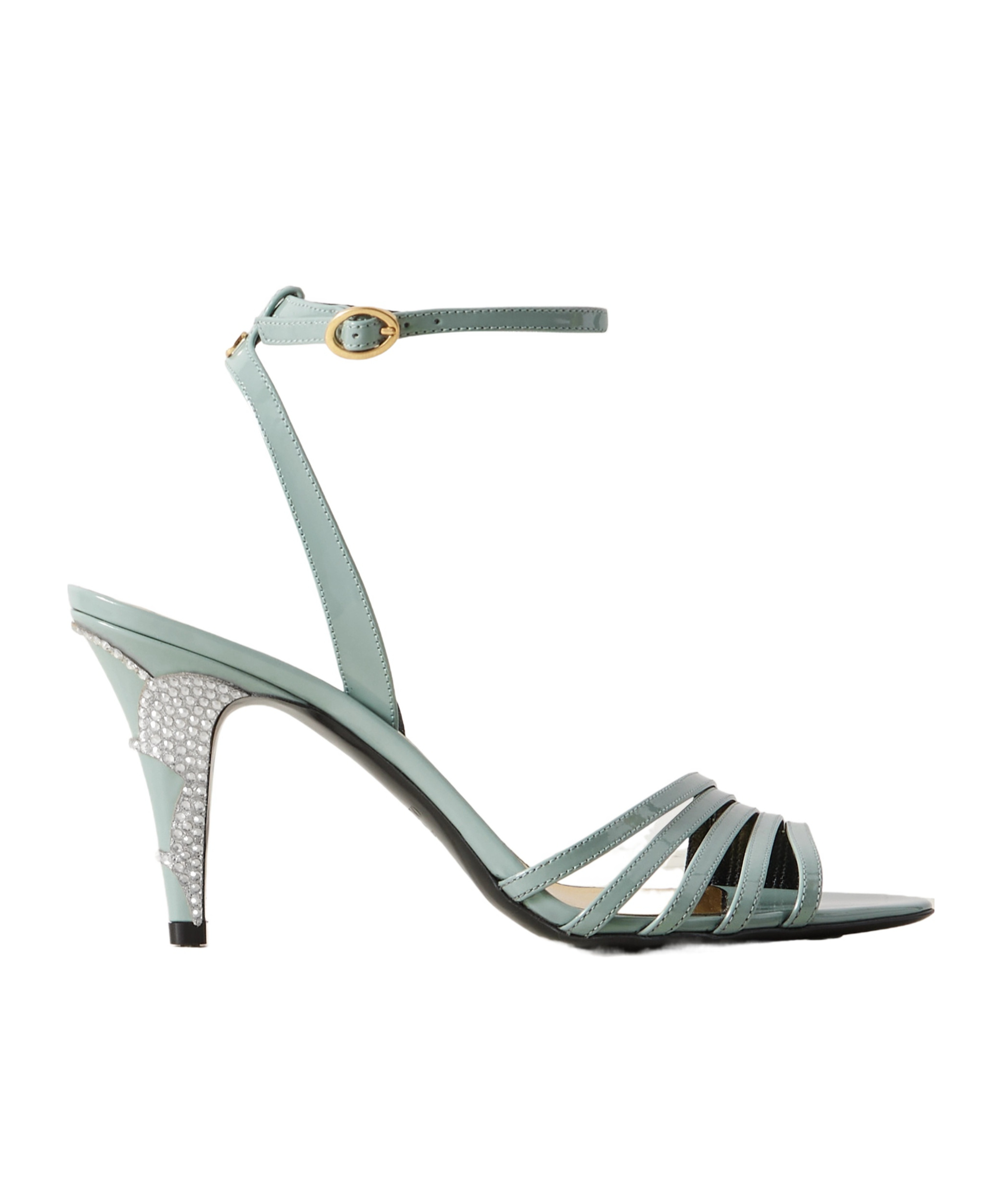 Shop Valentino Ladycrush Ankle-strap Open Toe Sandals In Gray