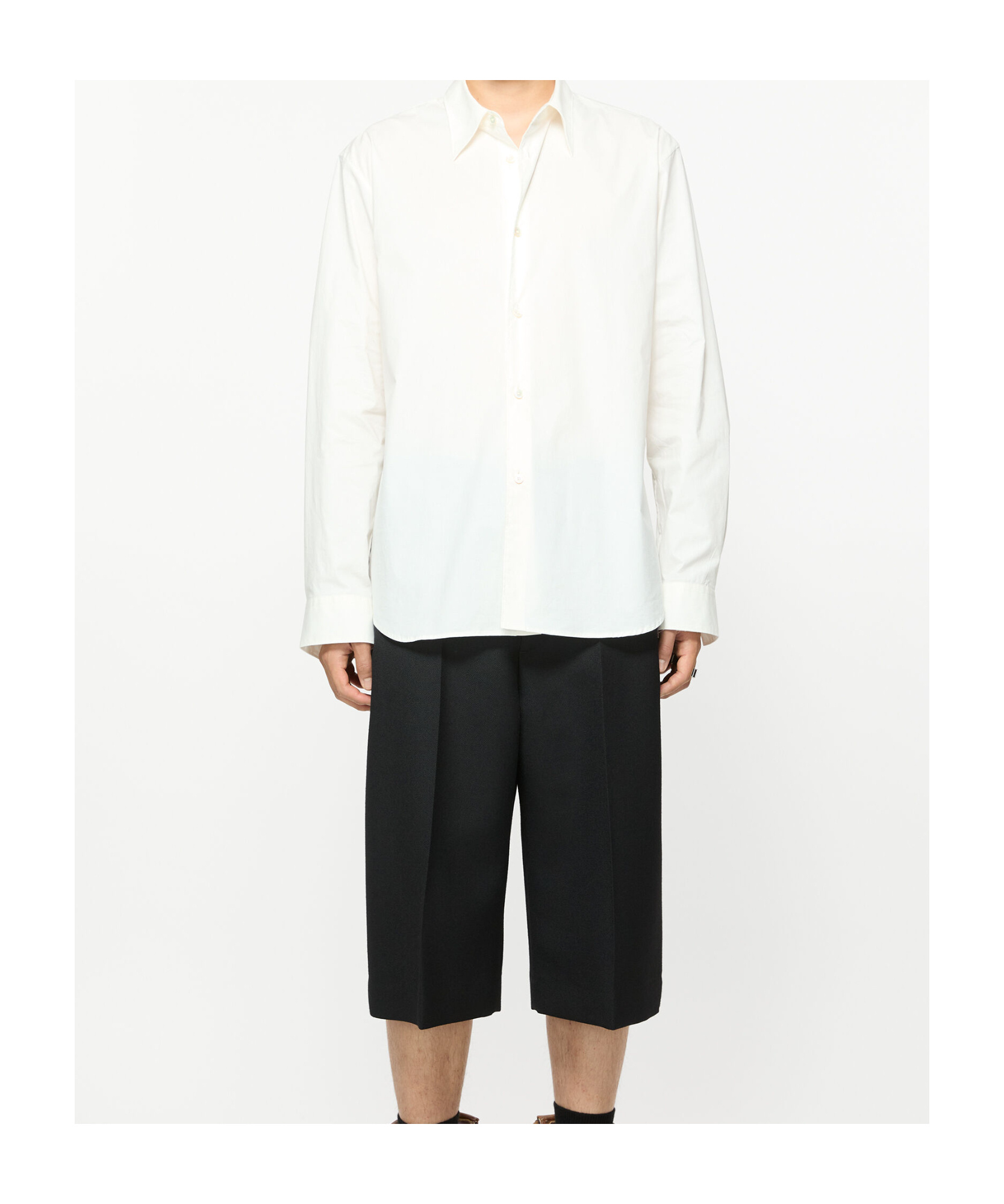 Acne Studios Belt-loop Wool Shorts In Black