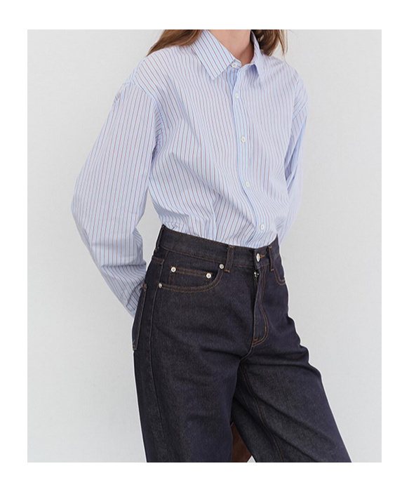 Dunst Blue Paperly Oversized Shirt In Blue