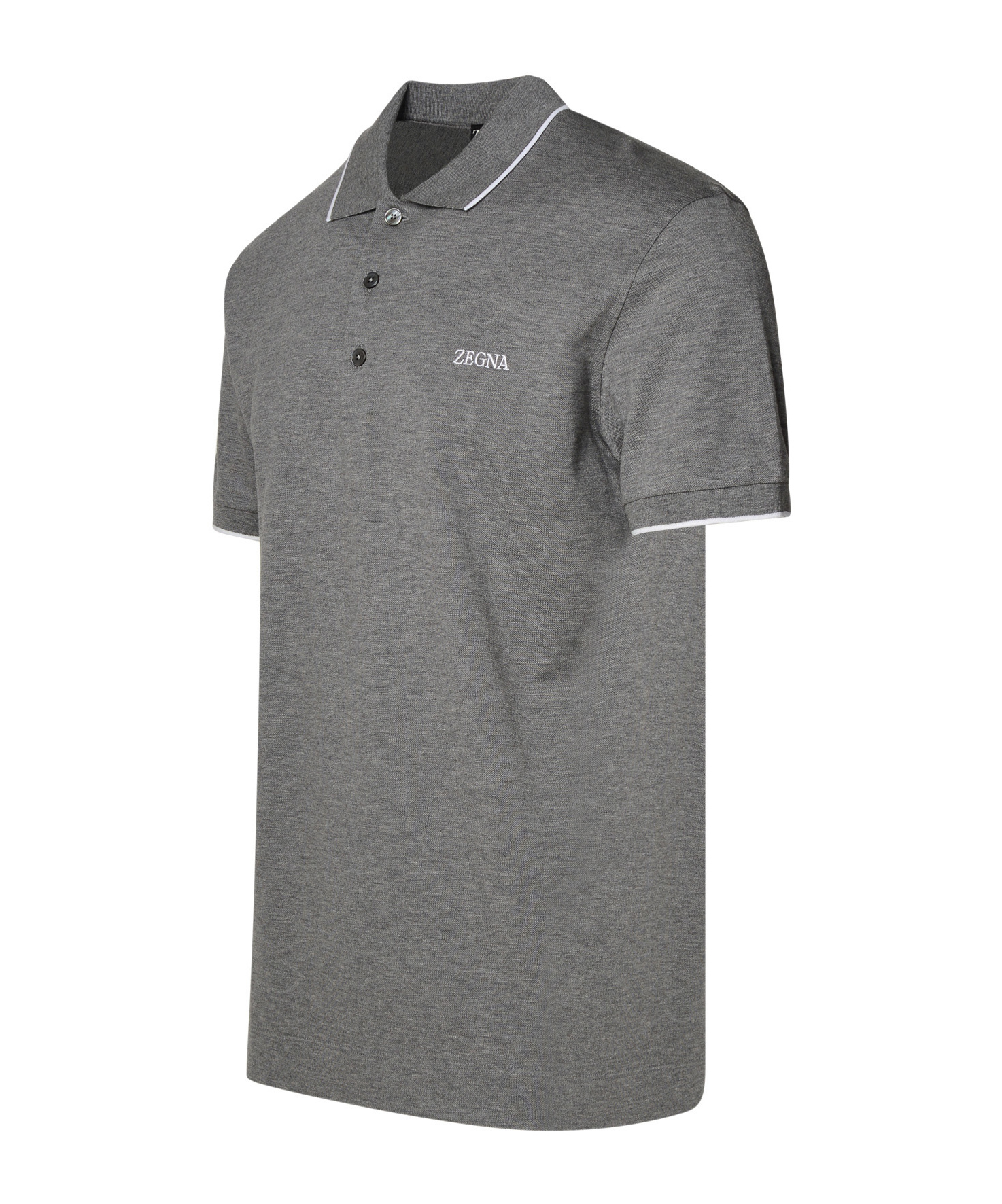 ZEGNA Z ZEGNA LOGO DETAILED POLO SHIRT
