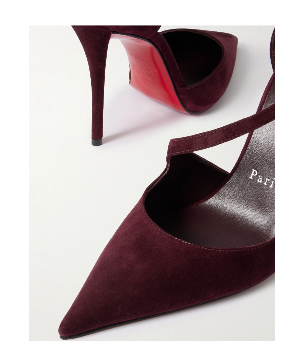 Christian Louboutin Pointed High Heels In Burgundy