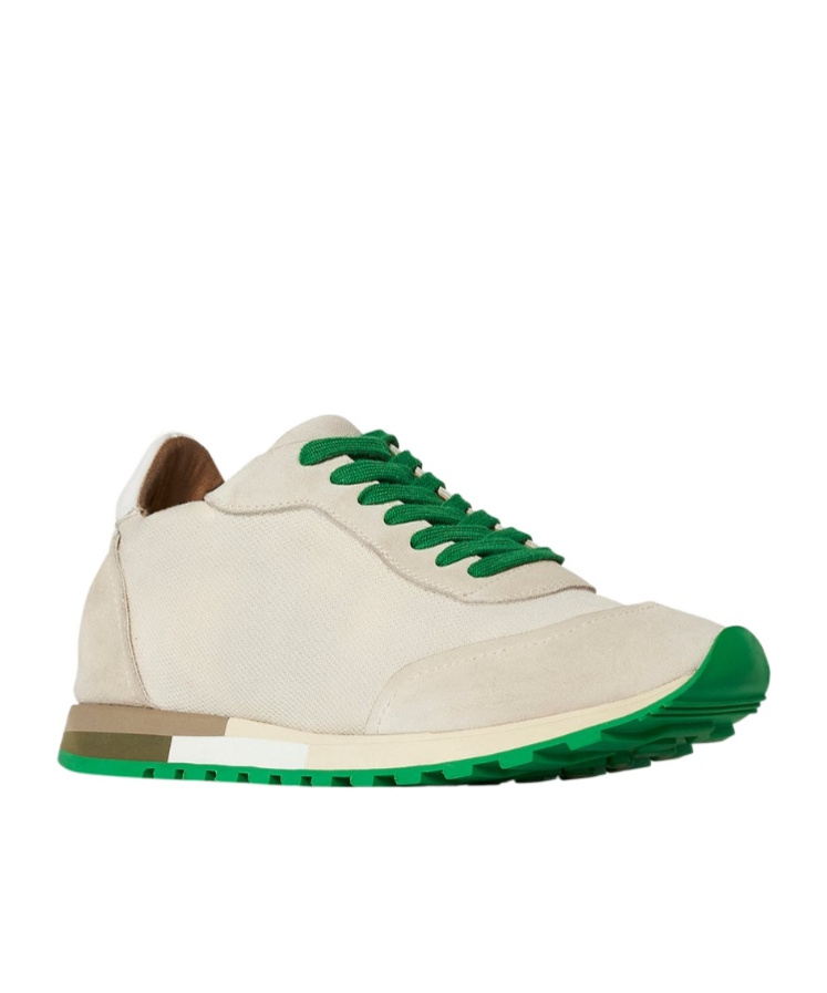 The Row Owen Color-block Mesh And Suede Sneakers In White
