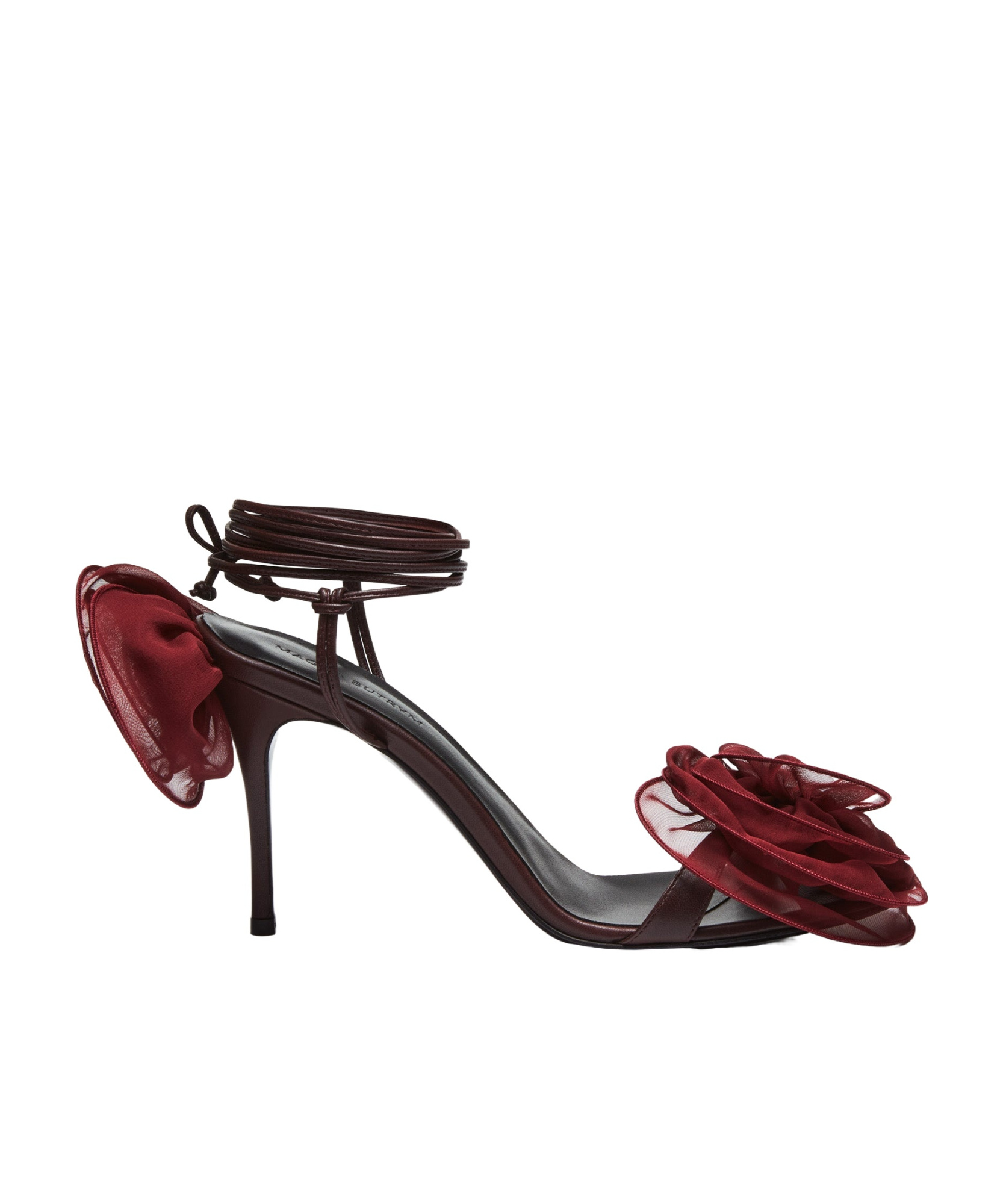 Magda Butrym Double Flower Sandals In Black