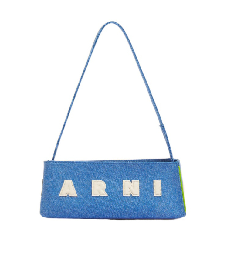 Marni Blue Denim Museo Baguette Bag