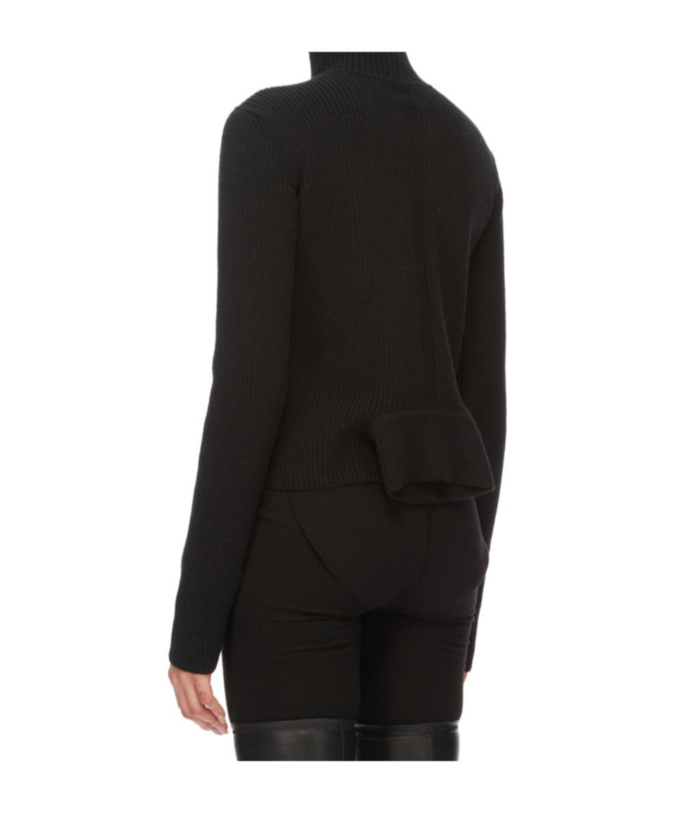 Rick Owens Black Porterville Headon Dbl Lupetto Turtleneck In Black