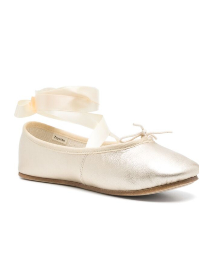 Repetto Sophia Leather Ballerina Shoes In Nude