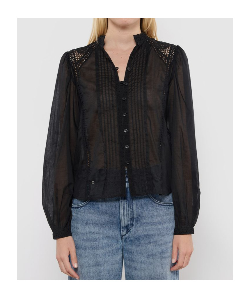 Isabel Marant Étoile Long Sleeve Shirt In Black