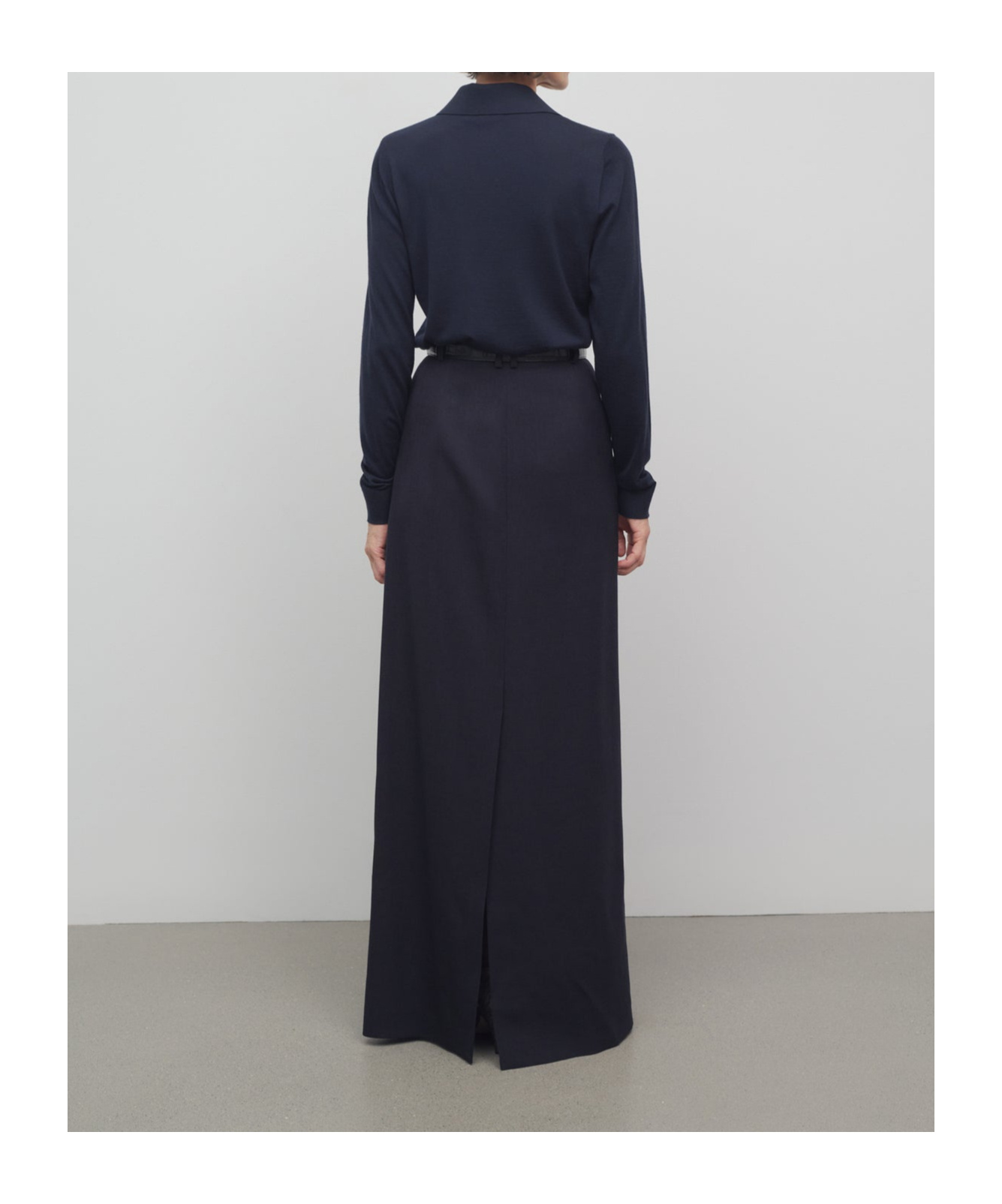 The Row A-line Wool Skirt In Black