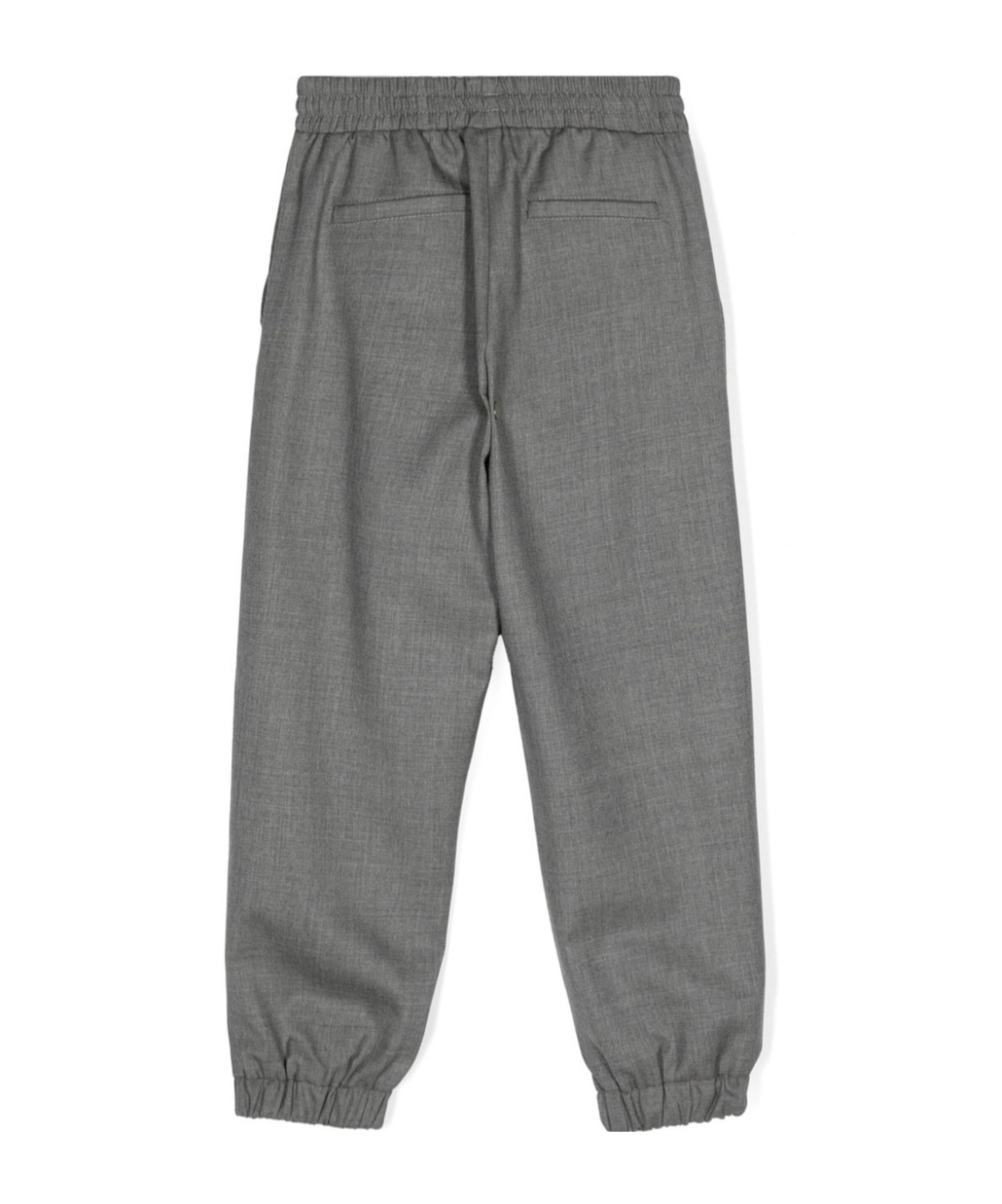 Balmain Mid-rise Tapered Trousers In Gray