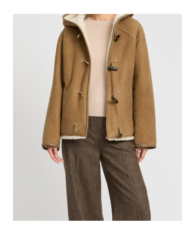 Yves Salomon Reversible Leather And Shearling Jacket In Brown
