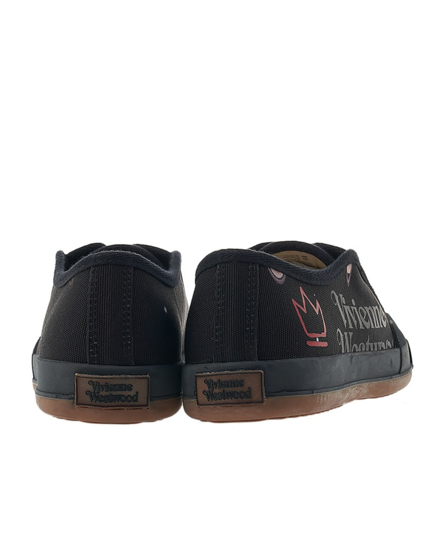 Vivienne Westwood Logo Print Sneakers In Black