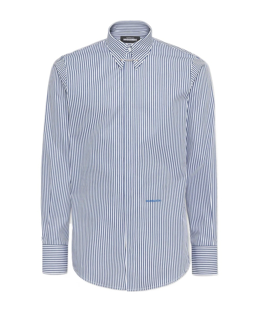 Dsquared2 Long Sleeve Shirt In Blue