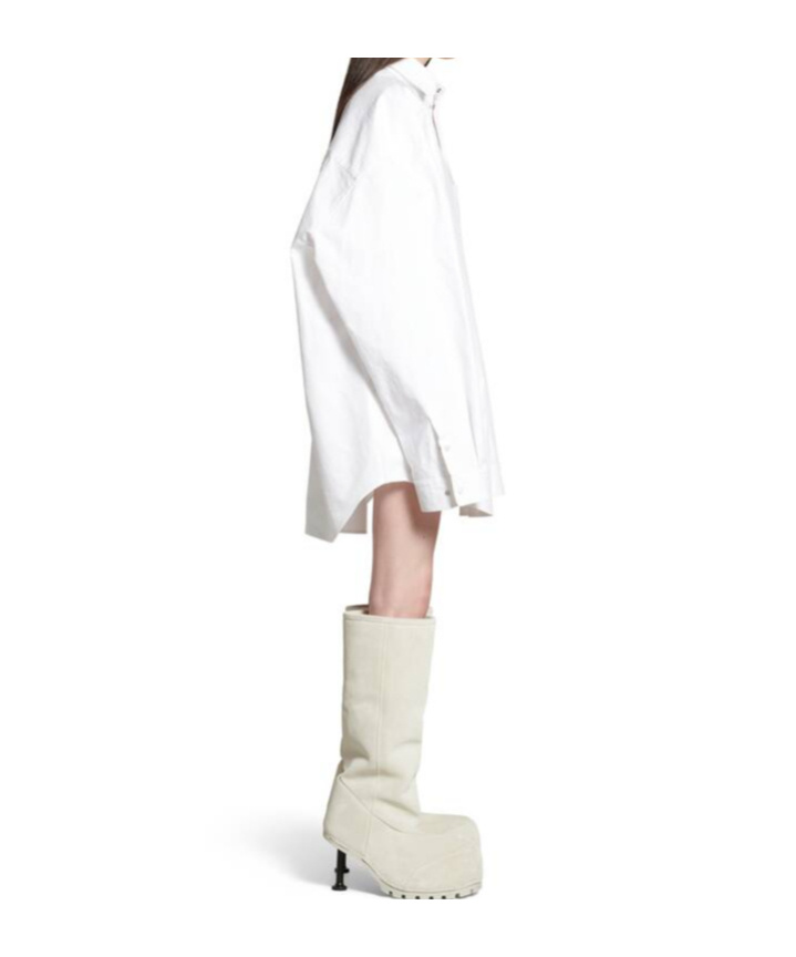 Balenciaga Semi Fitted Button-down Shirt In White