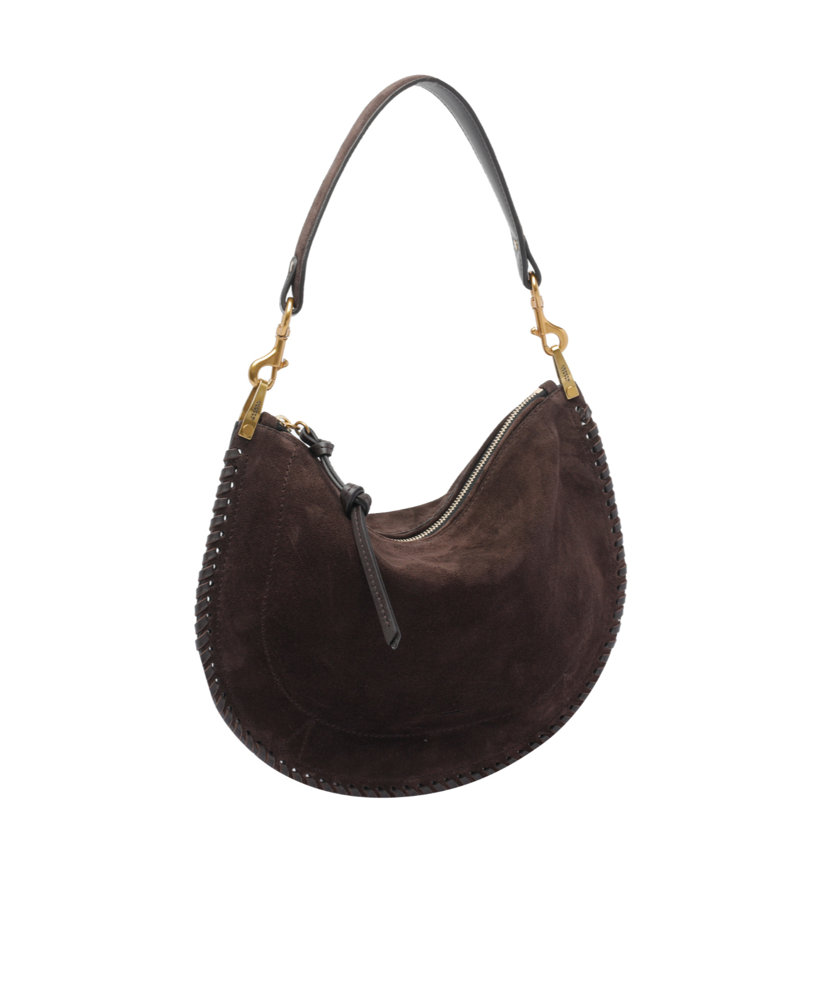 Isabel Marant Suede Shoulder Bag Removable Handle In Brown