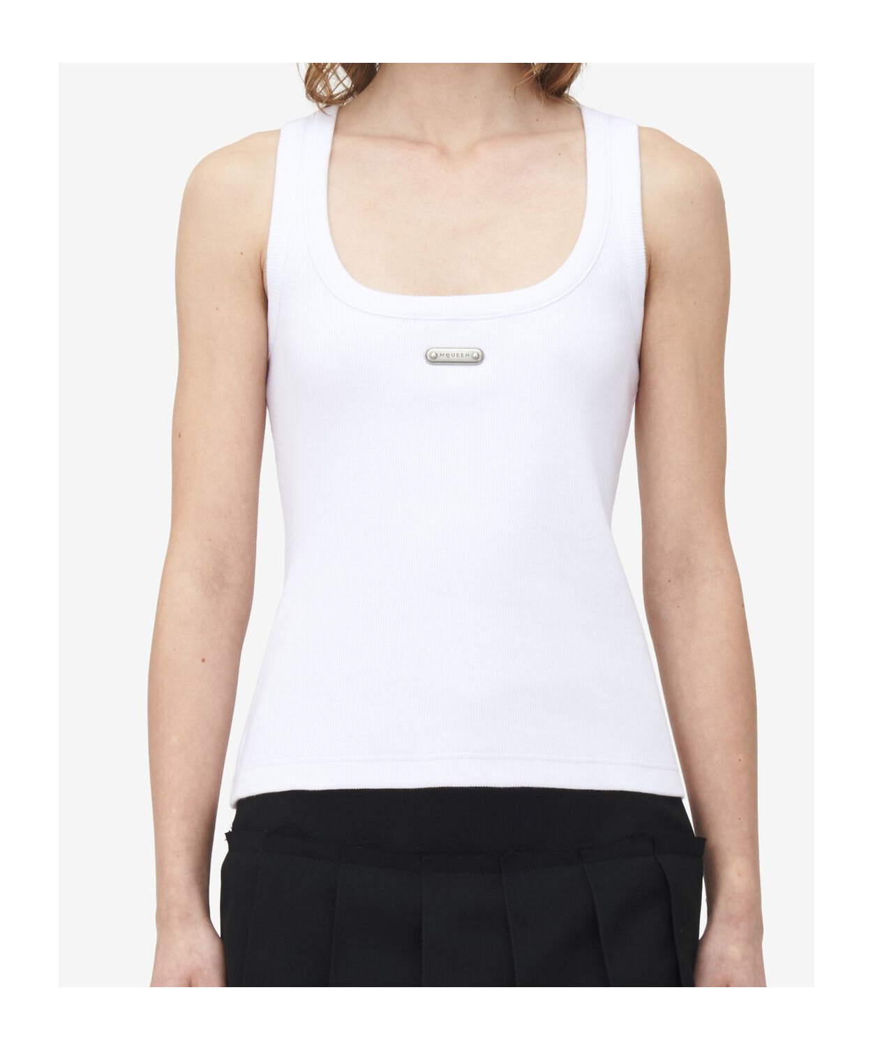 Alexander Mcqueen Mcqueen Placket Tank Top In White