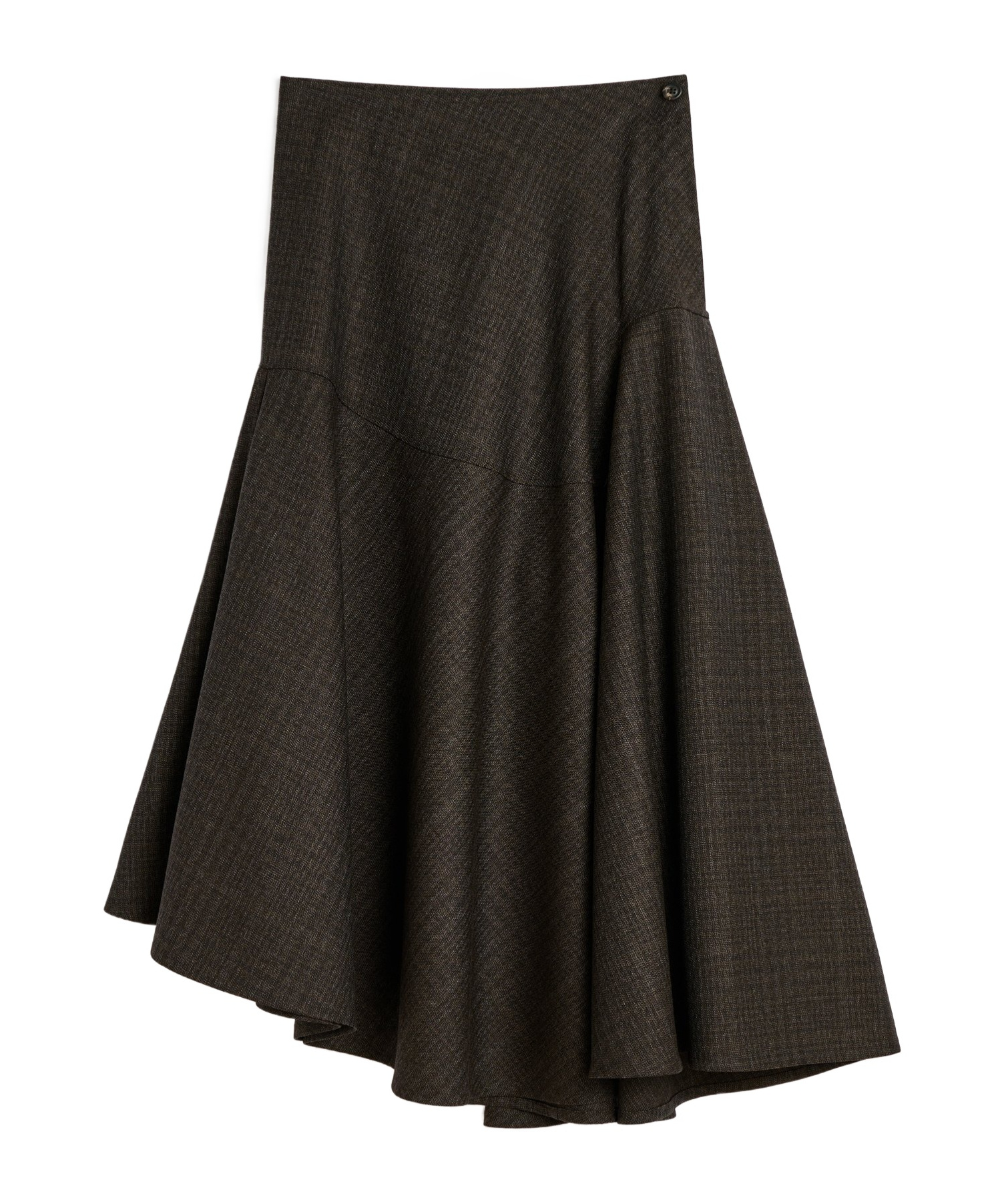 Our Legacy Waltz Check-pattern Midi Skirt In Brown