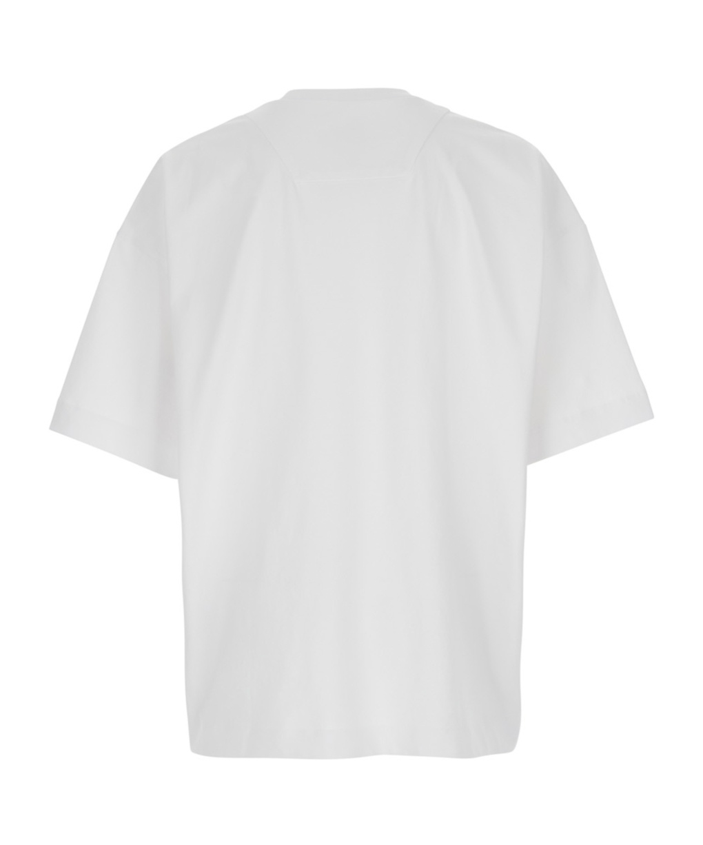 Juunj White T-shirt With Tone-on-tone Logo Embroidered On The Front In White