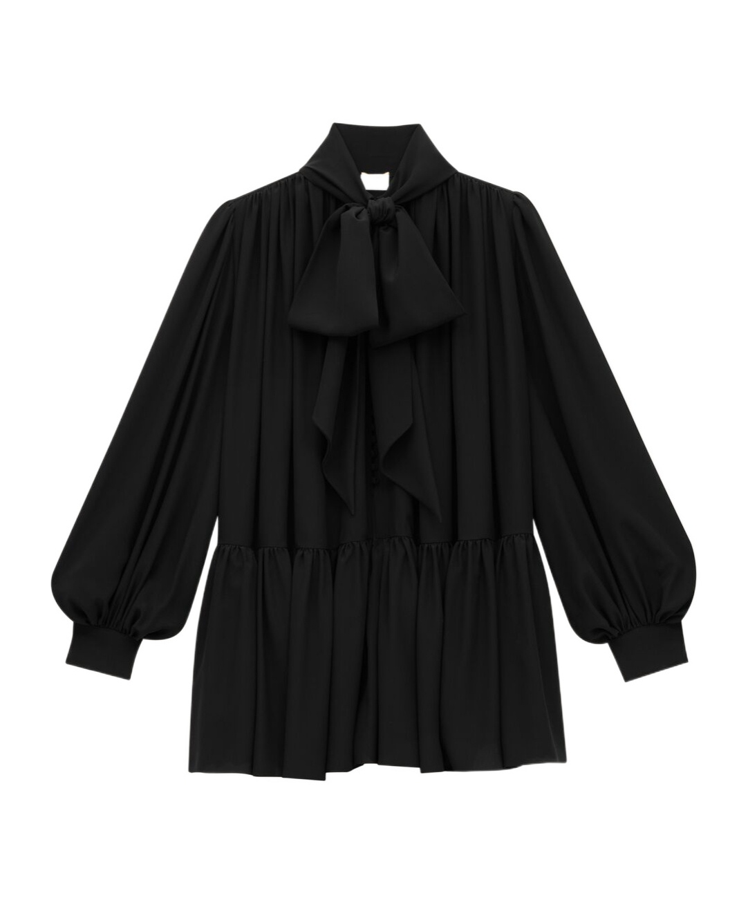 Saint Laurent Lavallière Dress In Silk Crepe De Chine