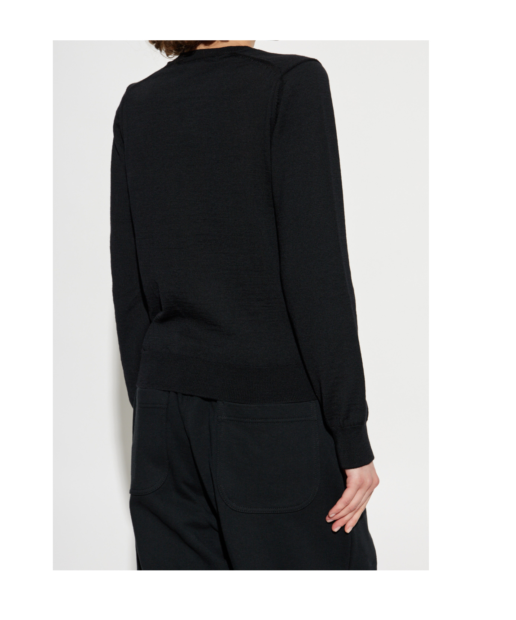 Comme Des Garçons Crew Neck Sweater In Black