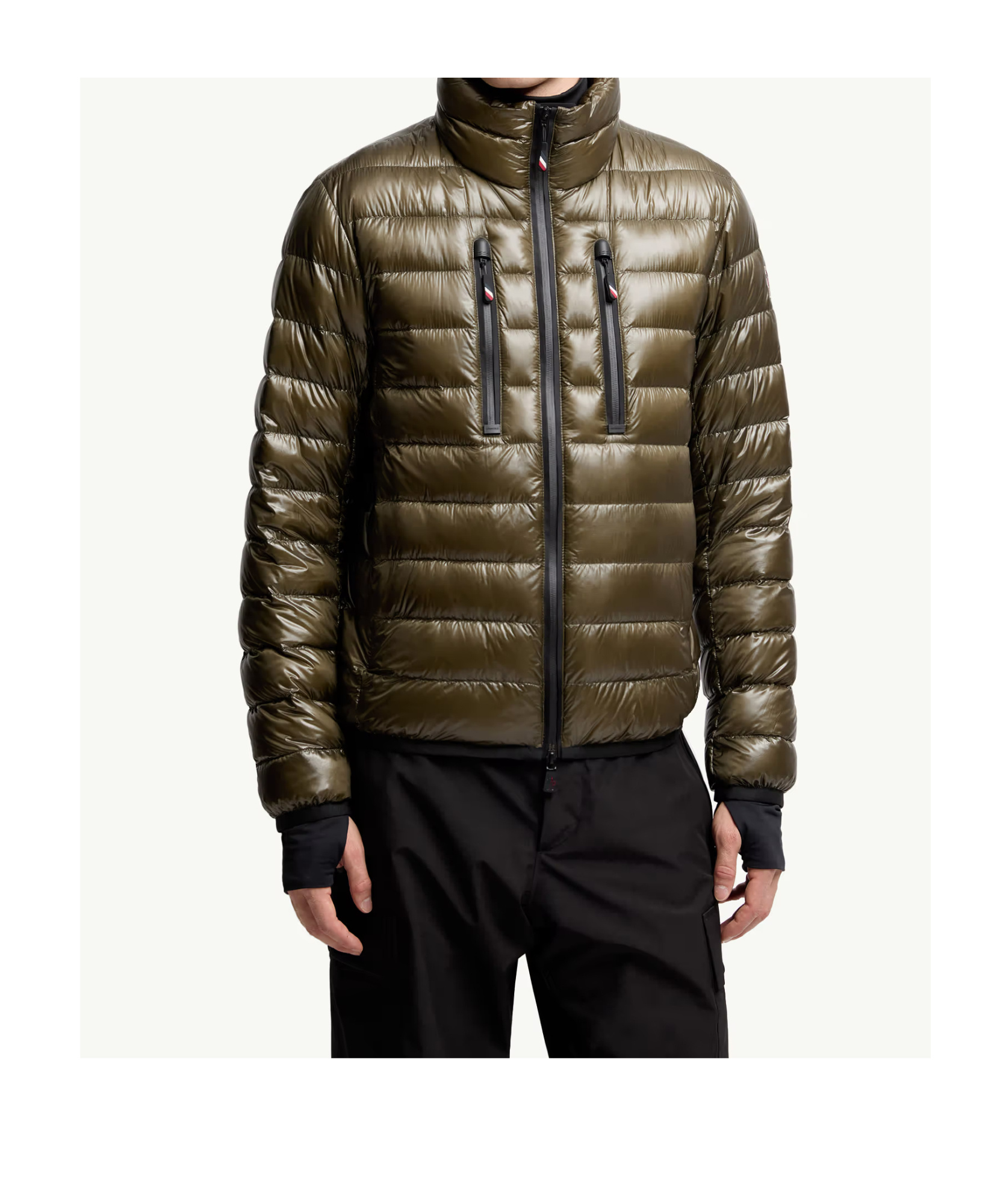 Moncler Hers Packable Down Ski Jacket In Green
